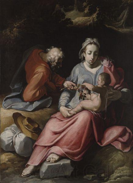 CORNELIS VAN HAARLEM Holy Family Spain oil painting art